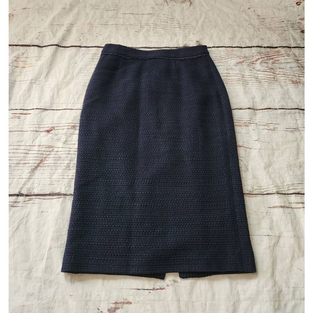 Boden Textured Tweed Pencil Skirt Size 4 Long